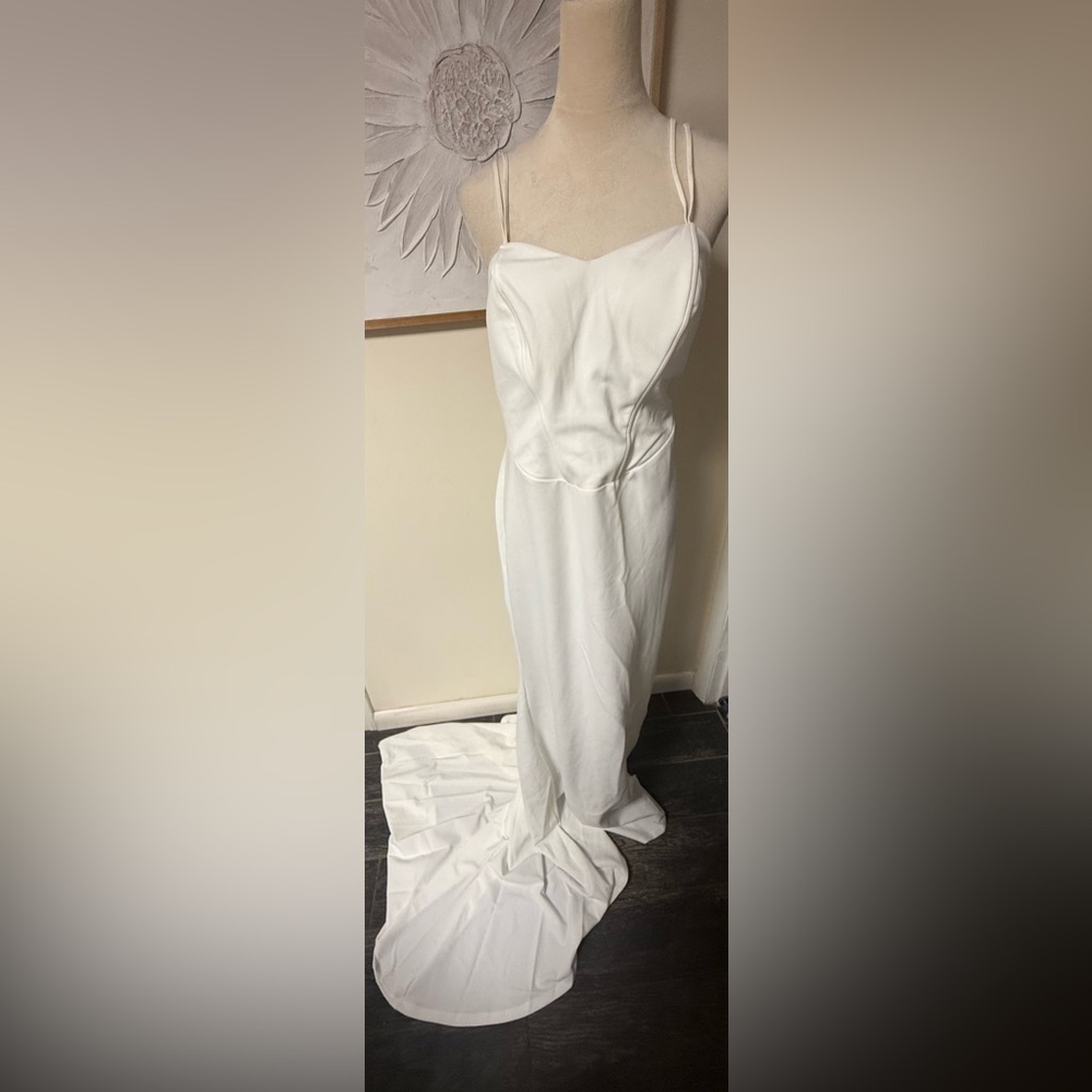 Chic White Maxi Wedding Dress